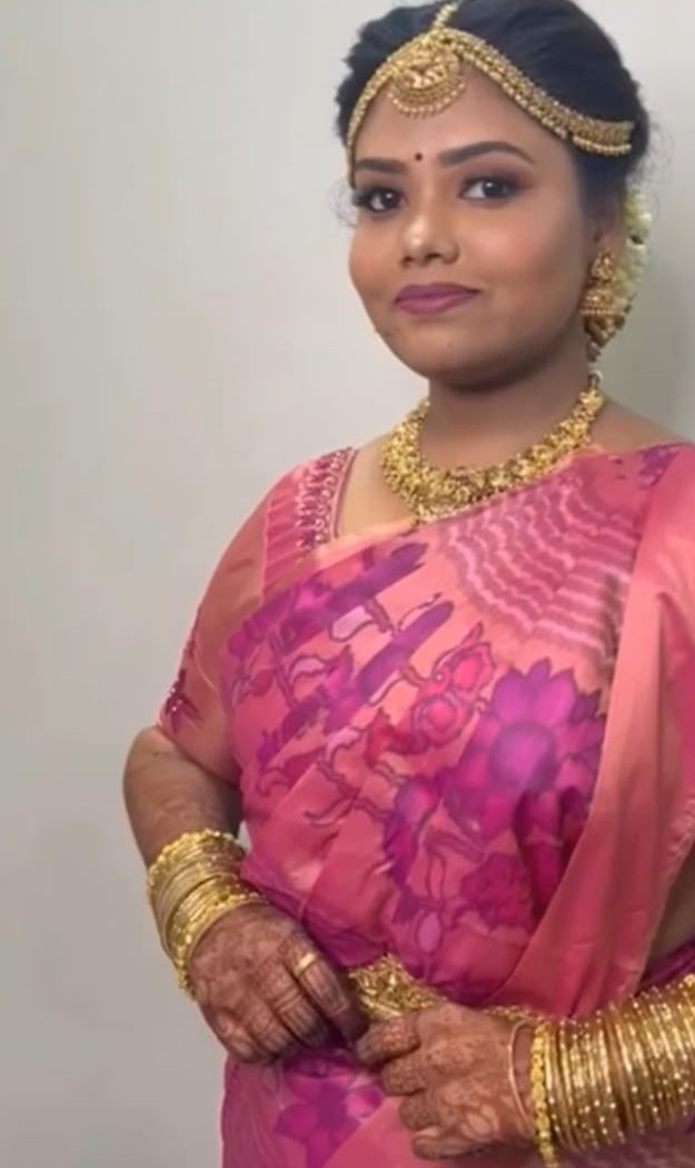 Glowing skin after pre-bridal facial